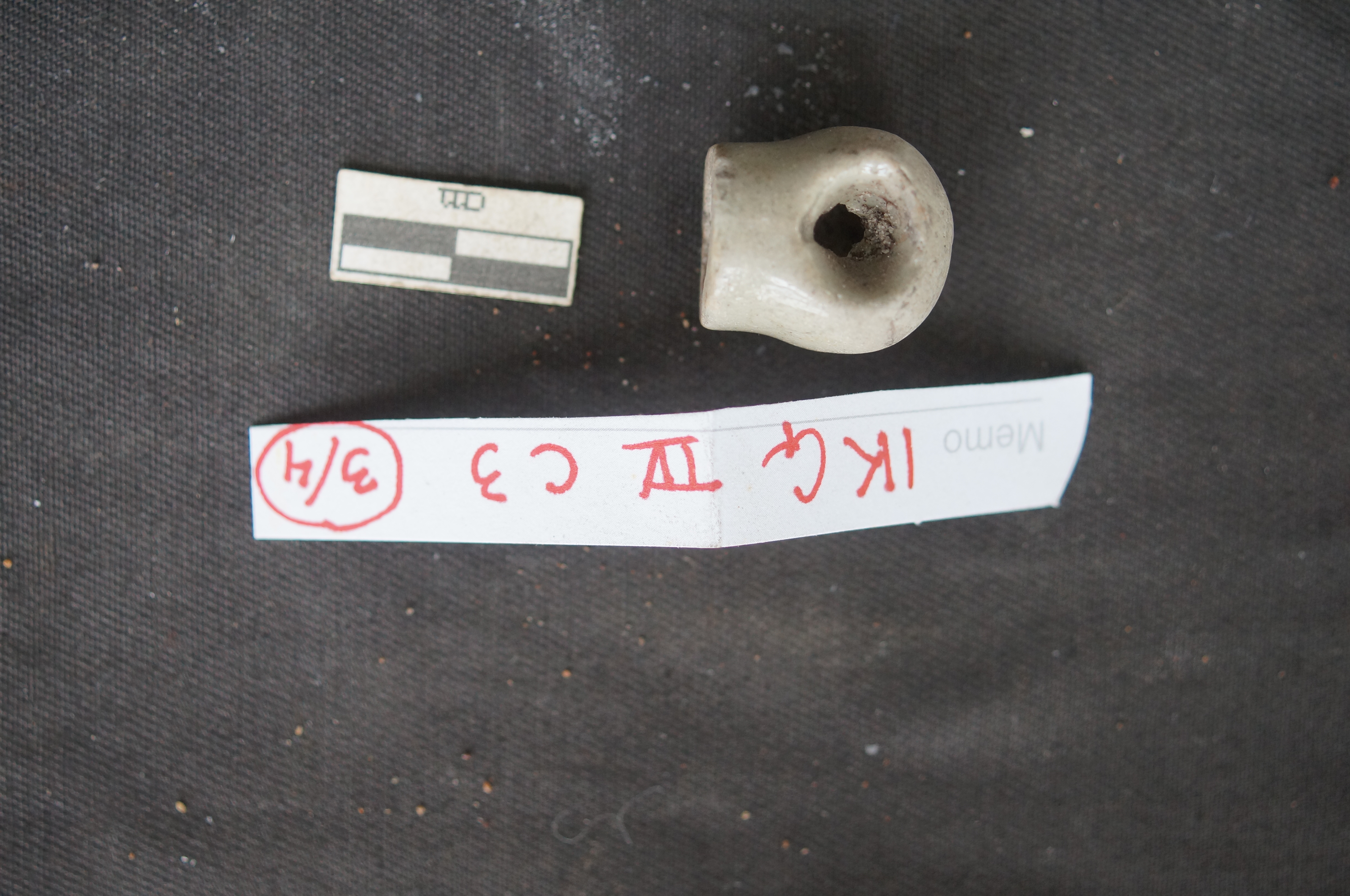 Fig 16a. Chinese porcelain opium pipe bowl