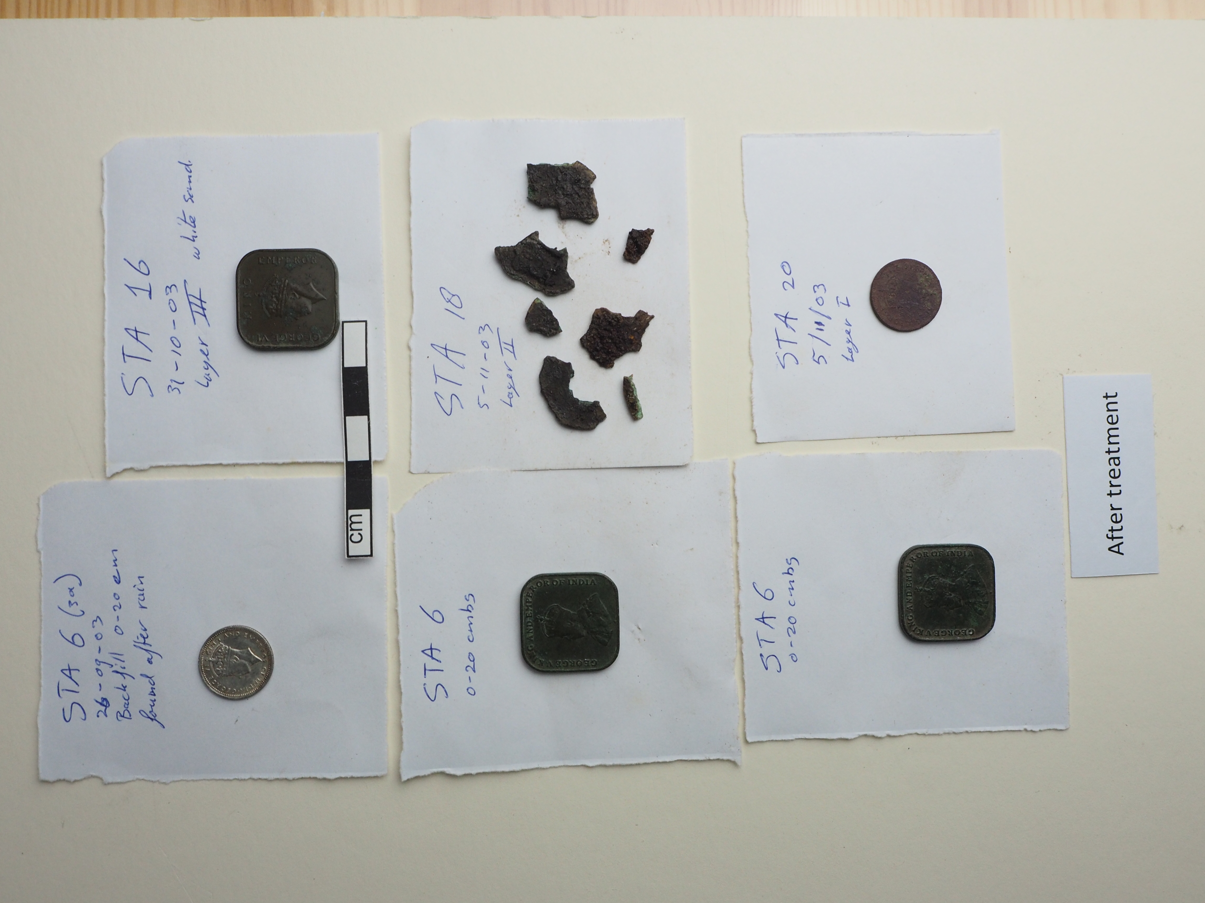 <strong>Plate 6</strong> Nickel coin after treatment. Cleaned with ethanol.