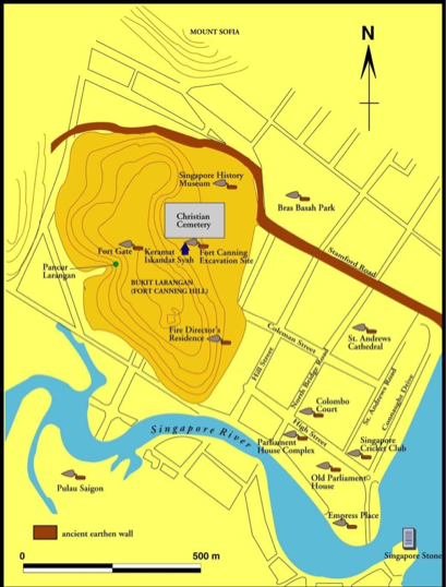 Temasek-Period Sites. From Miksic 2013. Drawn by Goh Geok Yian.
