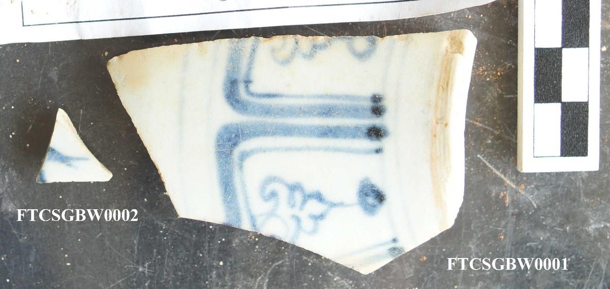 Figure 58. Blue and white vase base with lotus panel motif