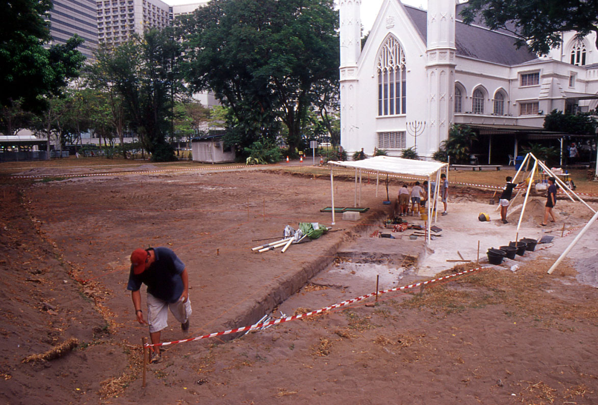Figure 2: Andy Cowan, one of the team members, in one of the excavation units
