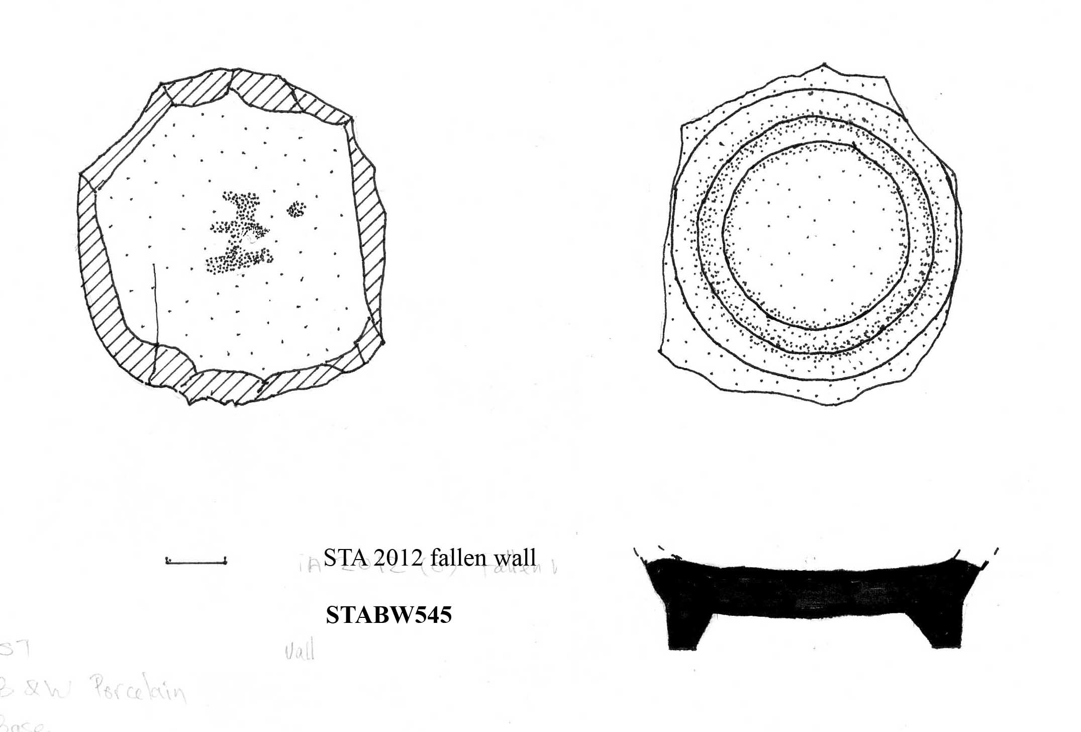 Figure 26: Blue and white porcelain bowl base bearing the yu character as a motif, late Ming.