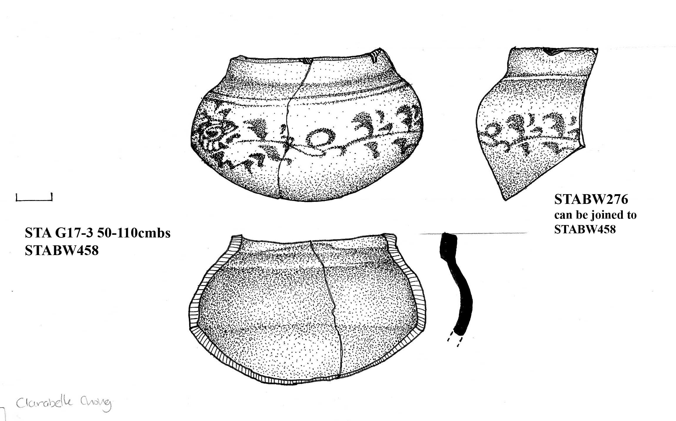 Figure 27: Blue and white Yuan dynasty jarlet mouth and body