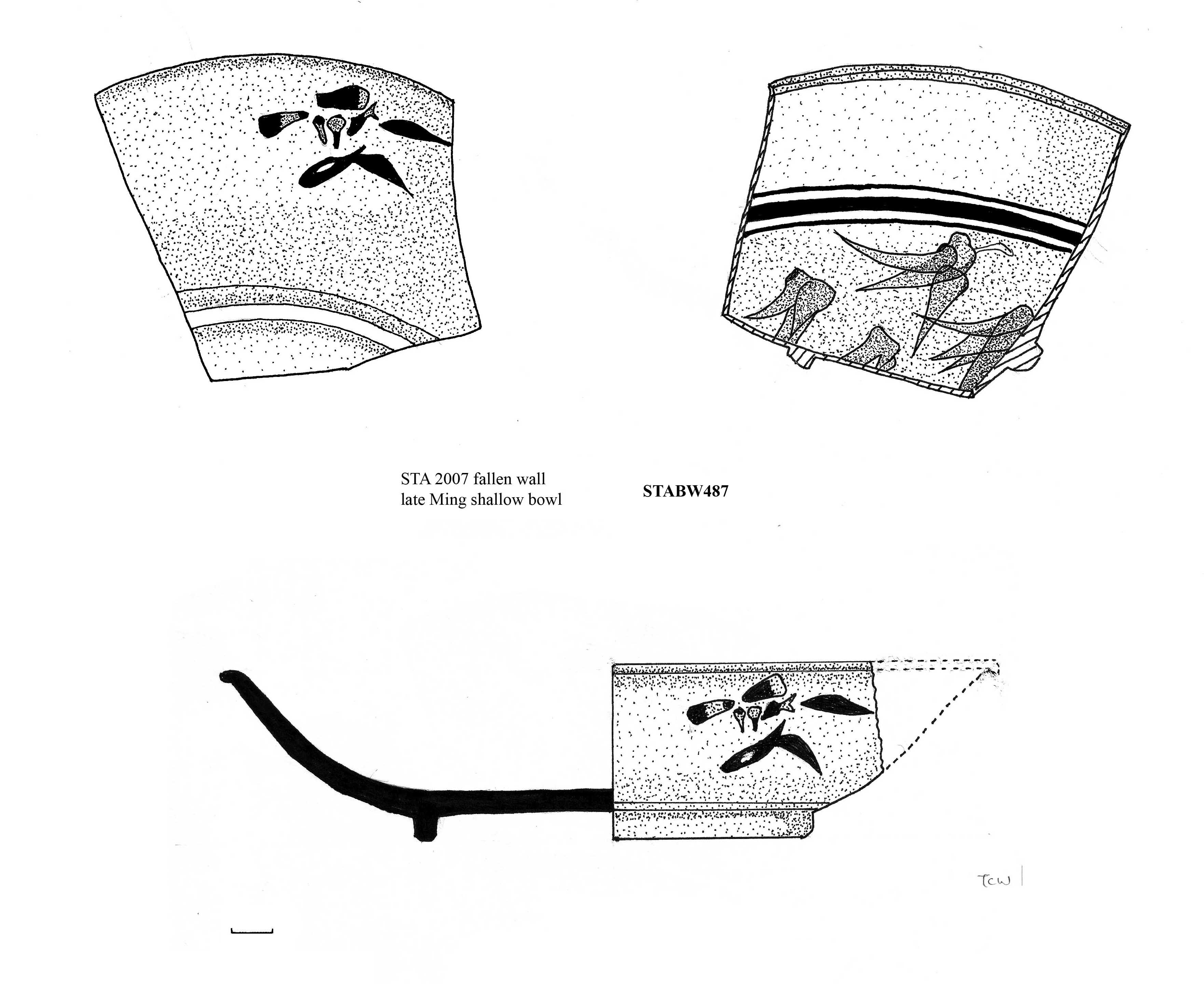 Figure 30: Blue and white late Ming bowl rim and base