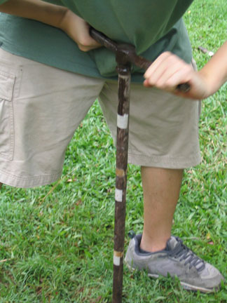 Figure 5: Augering and the collection of soil core samples at the STA site